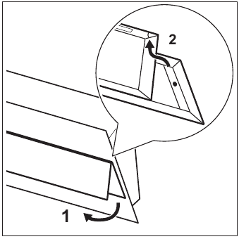 Cleaning the grease filter - Step 1