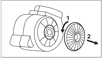 Replacing the charcoal filter