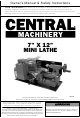 CENTRAL 93799 Owner's Manual & Safety Instructions