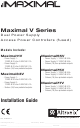Altronix Maximal V Series Installation Manual