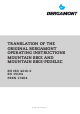Bergamont MOUNTAIN BIKE Operating Instructions Manual