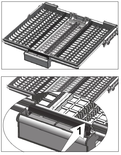 Ceiling cutlery basket - Example 1 - Step 1