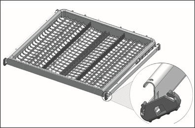 Ceiling cutlery basket - Example 2