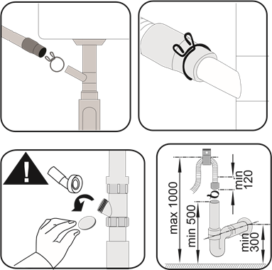 Connection to the drain