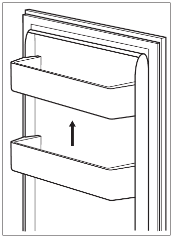 POSITIONING THE DOOR SHELVES