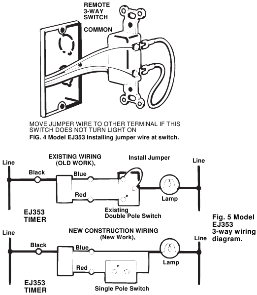Intermatic EJ351, EJ353 Programmable Wall Switch Security Timer