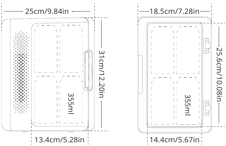 AstroAI LY2206A Mini Fridge 2.0 Gen, 6 Liter/8 Cans Makeup Skincare