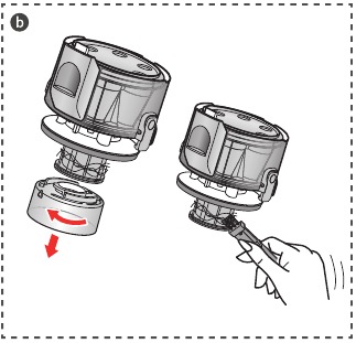 Dust cup assembly cleaning - Step 2