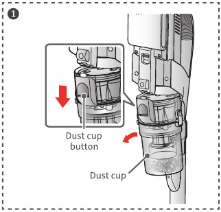 Dust cup cleaning - Step 1