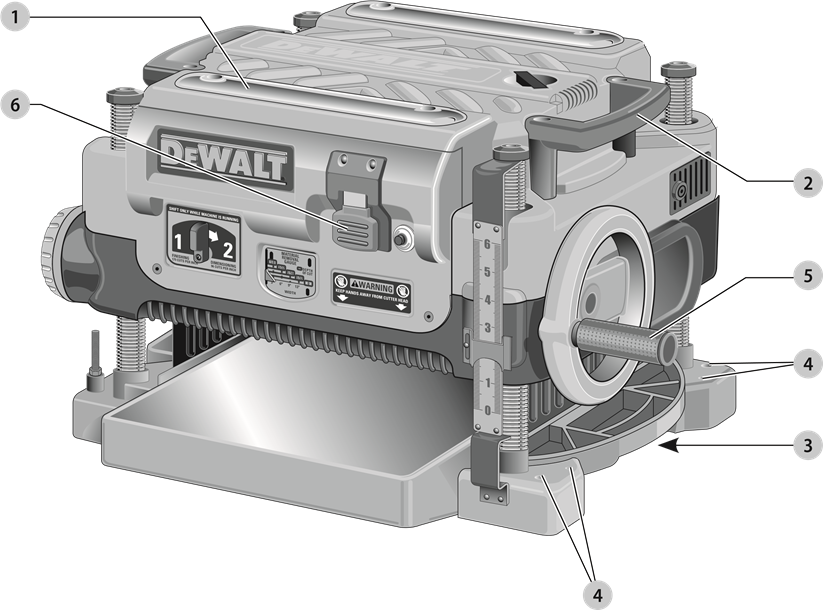 Dewalt DW735 HeavyDuty Portable Two Speed Thickness Planer Manual