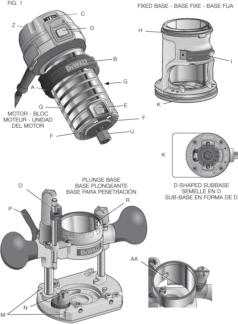 Escova De Carbono Para Roteador DeWalt DWP611 - Kit Com 4 Peças De Reposição