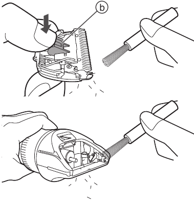 How to clean - With the cleaning brush