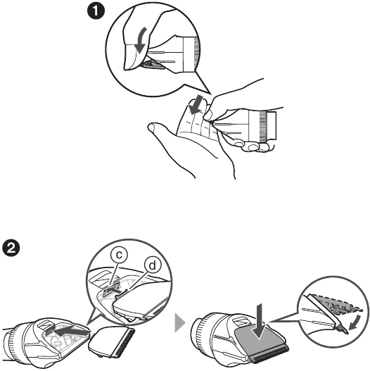 Removing and mounting the blade