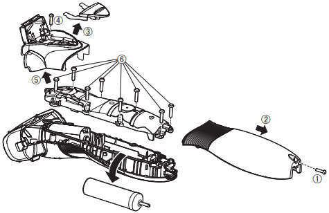 Removing the built-in rechargeable battery