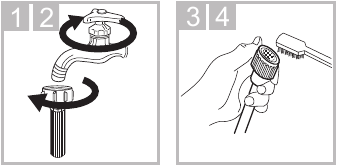 Washing the filter in the water supply hose