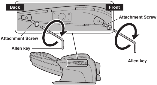 Attaching the armrests - Step 2
