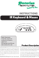 Pretorian IR Keyboard & Mouse Instructions