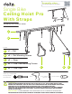 Delta Single Bike Ceiling Hoist Pro With Straps Assembly Instructions