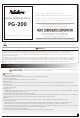 Nidec PG-200 Instruction Manual