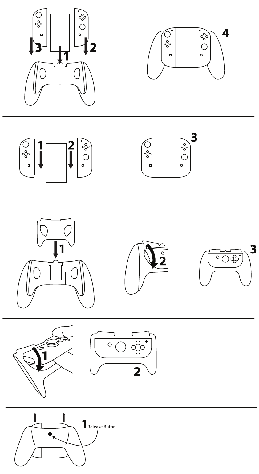 Fosmon A1747 - 4-in-l Nintendo Switch Joy-Con Charging Controller ...