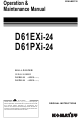 Komatsu D61EXi-24 Operation & Maintenance Manual
