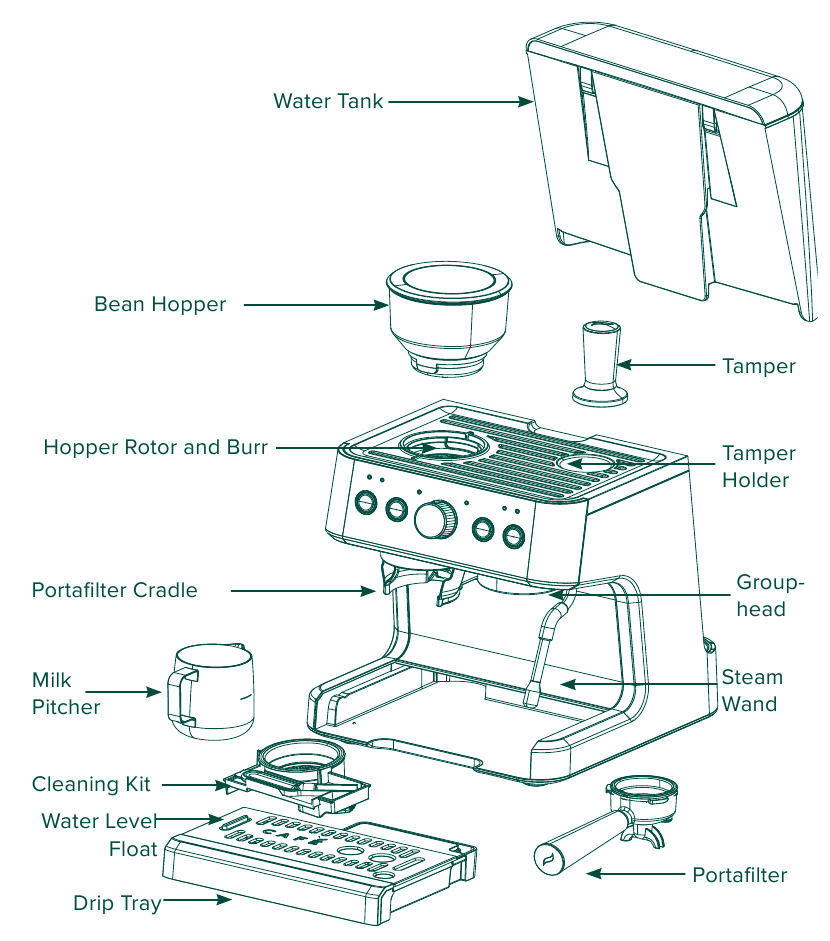 CAFE BELLISSIMO C7CESAS2RS3 Automatic Espresso Machine Manual