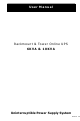 Uninterruptible Power Supply 6K User Manual
