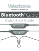 Westone Bluetooth Cable Quick Start Manual