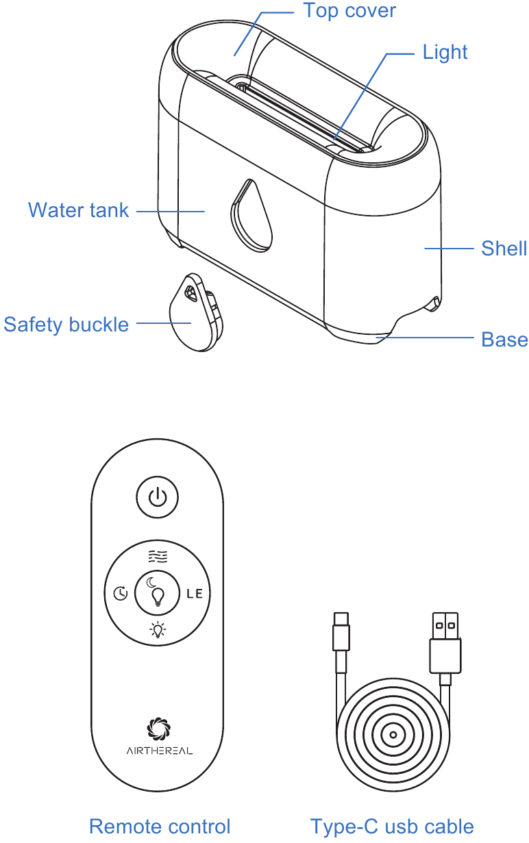 Airthereal LF200M, LF200W AROMA DIFFUSER Manual ManualsLib