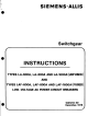 Siemens-Allis LA-600A Instructions Manual