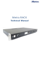 Metra Electronics RACK 1708 Technical Manual