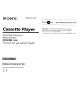Sony WALKMAN WM-EX192 Operating Instructions Manual