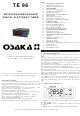 Osaka TE 96 Operating Instructions Manual