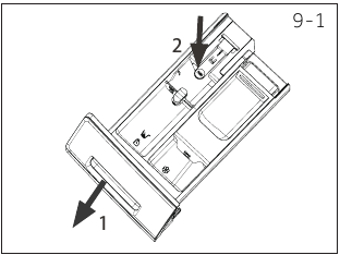 Cleaning the detergent drawer
