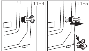 Dismantle the transportation bolts - Step 1