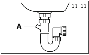 Drain hose to sink connection