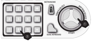Basic Operation - Selecting the rhythm