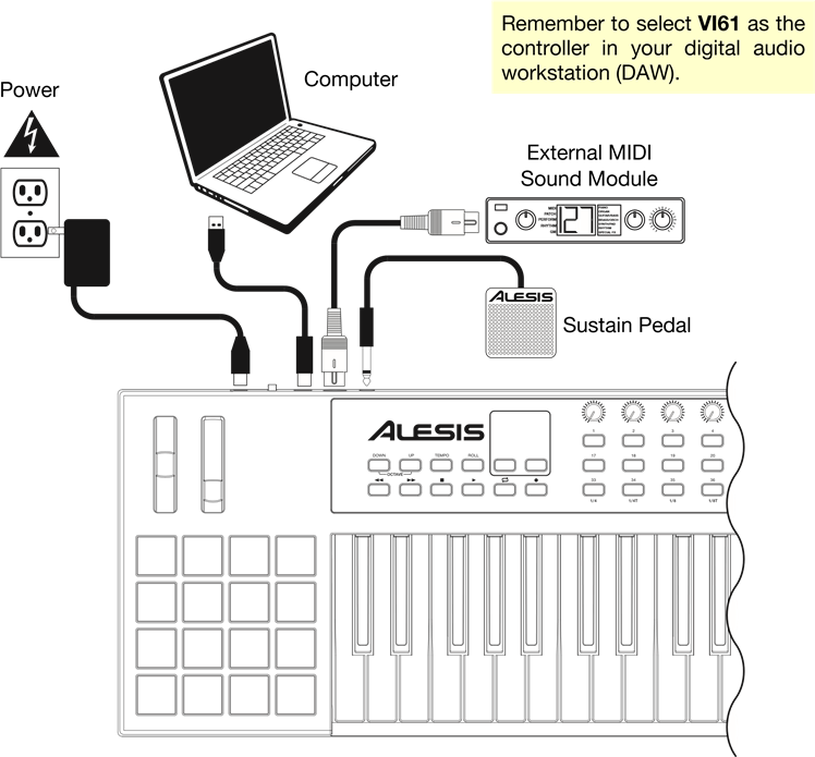 Alesis VI61 - MIDI Controller Manual | ManualsLib