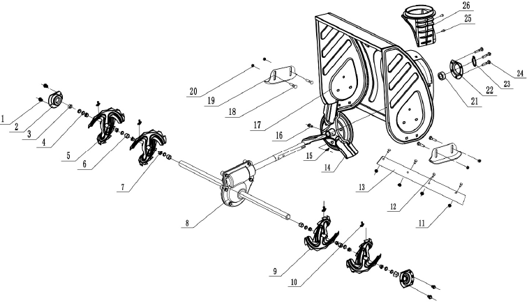 PowerSmart snow blower fuel system diagram