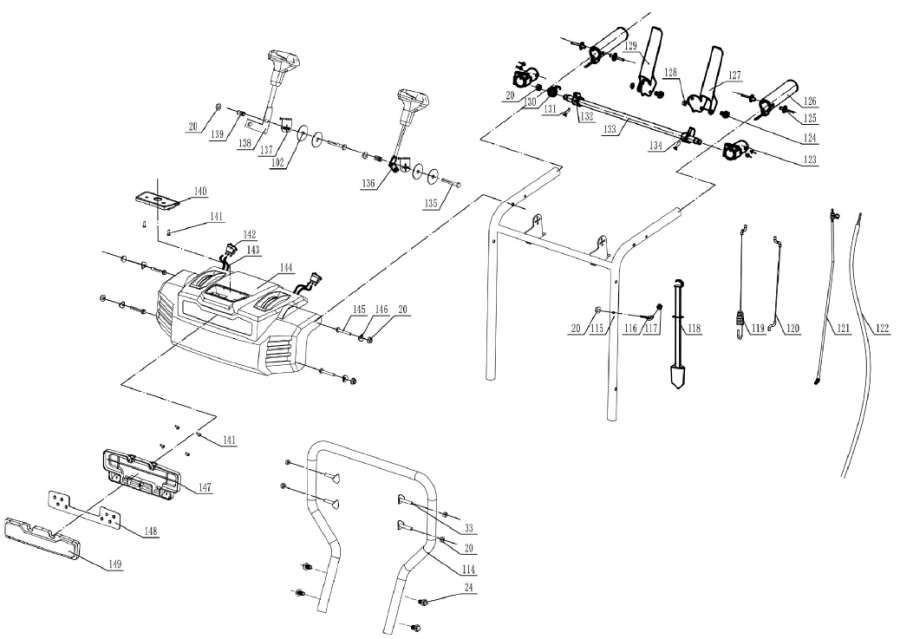 PowerSmart snow blower carburetor diagram exploded view