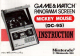Nintendo GAME & WATCH PANORAMA SCREEN MICKEY MOUSE Instructions Manual