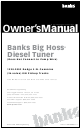 banks Big Hoss 62783 Owner's Manual