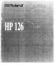 Roland HP 126 Manual