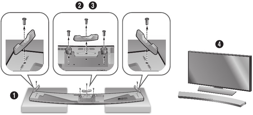Installing the soundbar as a free-standing unit