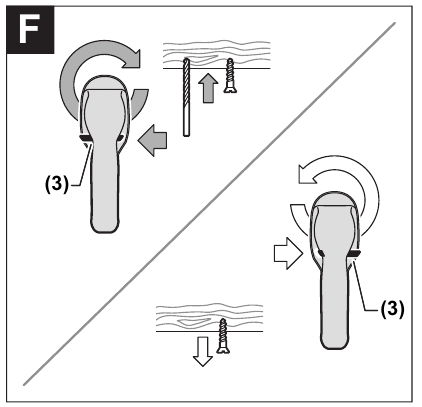 Set the rotational direction