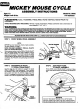 Playskool MICKEY MOUSE CYCLE 50502 Assembly Instructions