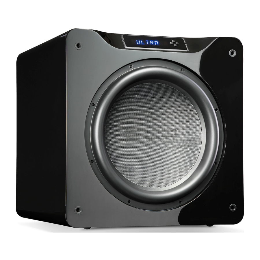 SVS SB16Ultra Subwoofer Manual ManualsLib