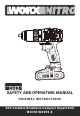 Worx Nitro WX355.1 Safety And Operating Manual