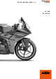 KTM RC 390 2023 Setup Instructions