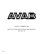 AVAB Digital Dimmer II Installation And Operation Manual